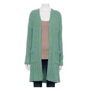 NEW Sage green fluffy long cardigan